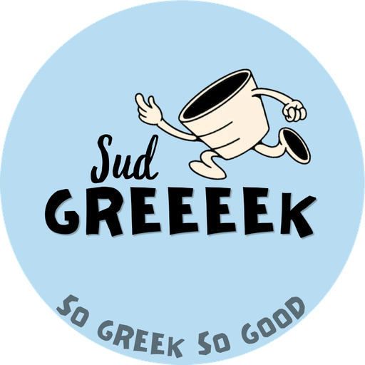 SUDGREEEK โลโก้แก้วโยเกิร์ตวิ่ง